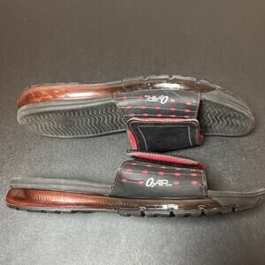 Athletic Works O2Air Men Slides Sandal Size 10 Casual Flip Flop Black Red